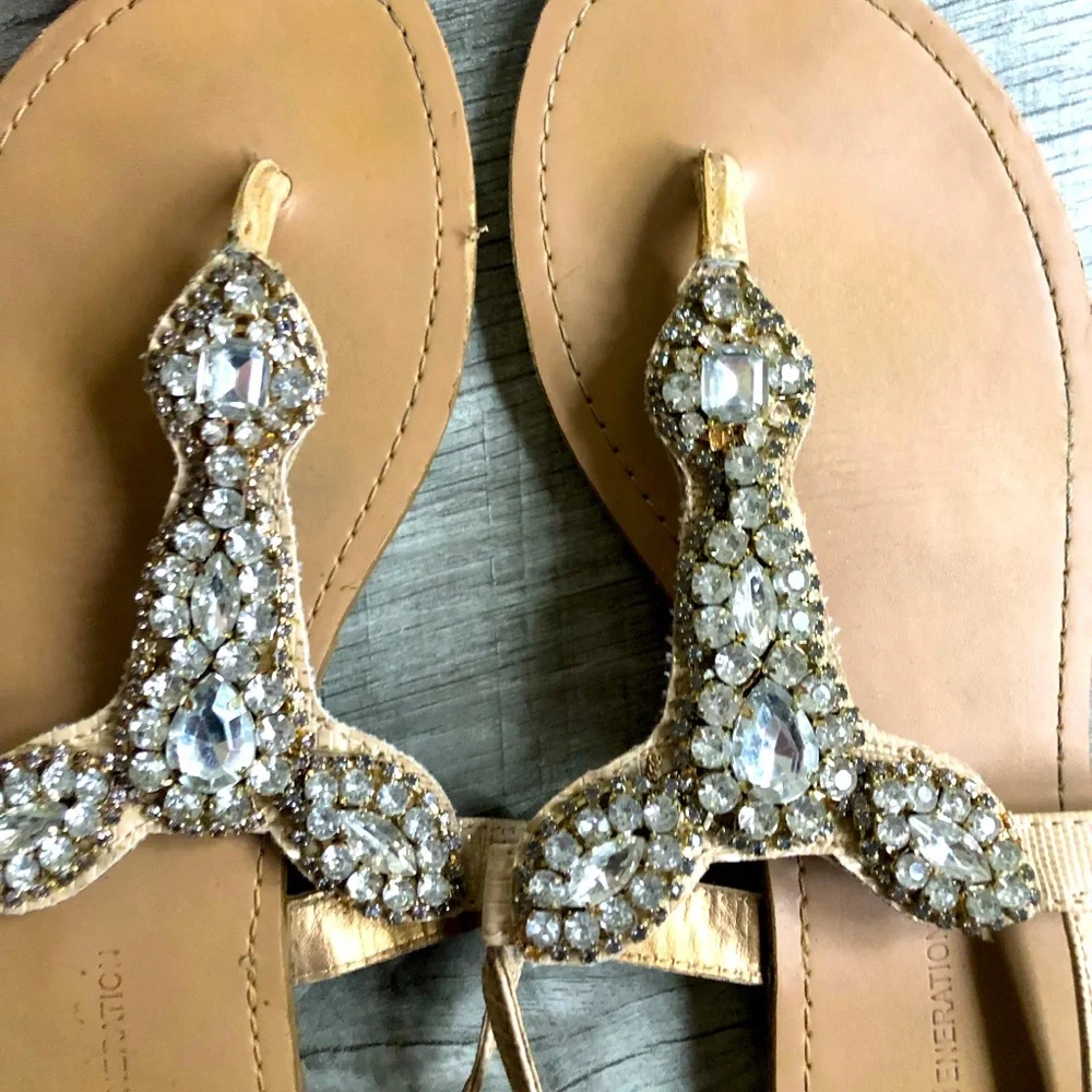 BCBGeneration Sequins Sandals size 8